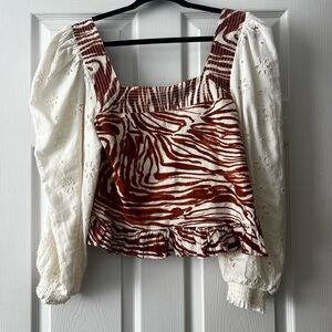 Love the label animal print top size M
